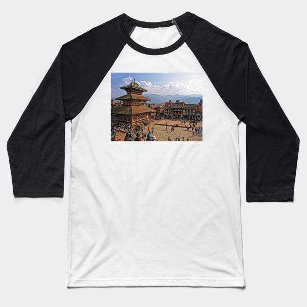 Taumadhi Square. Bhaktapur. Nepal Baseball T-Shirt by vadim19